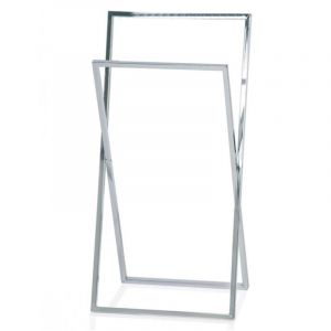 Porte-Serviettes à Poser Double en Métal Chromé