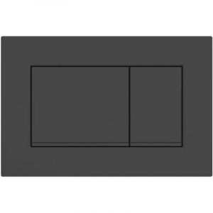 Pour Plaque de déclenchement Geberit Sigma20 (ex Sigma30) square pour rinçagedouble touche: noir mat laqué, revêtement facile à nettoyer, noir