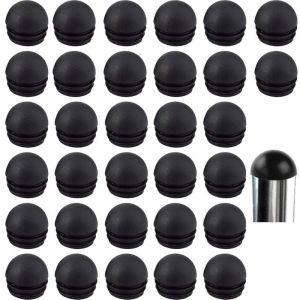 Embouts de tube de chaise ronds noirs, embouts de pieds de chaise, embouts de pieds de chaise en caoutchouc, protecteurs de pieds de chaise (32