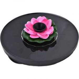 Pompe Solaire pour Fontaine et N&eacute;nuphar Mini Fontaine d'Eau Flottante pour Piscine, &Eacute;tang, Jardin, Bains d'Oiseaux en Plein Air (Rose)