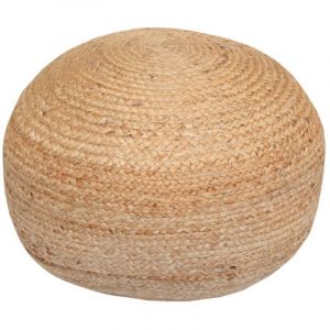 Signes Grimalt - Pouf beige 50 cm en jute naturel, pouf décoratif pour salon, pouf multifonctionnel pour le repos et la détente