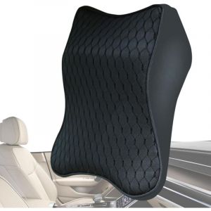 Appui-Voiture,Oreiller d'appui-t&ecirc;te pour Le Soutien du Cou Coussin Cou Amovible en Cuir Respirant, Oreiller Cou Voiture Voyage Doux avec Un Design