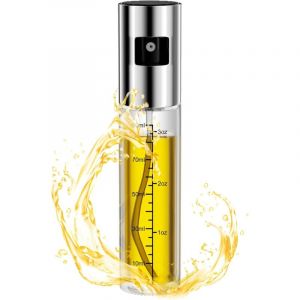Sunxury - Spray Huile, 100 ml Vaporisateur d'huile et de vinaigre, Vaporisateur Bouteille Huile transparente rechargeable avec &eacute;chelle, Convient pour