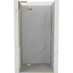 Mexen - Mist-H l porte de douche pivotante gauche 100 cm, transparent, dor&eacute; - 8A5L-100-000-50-00-L