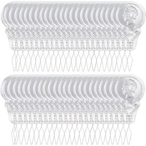 50 Pi&egrave;ces Enfile Aiguille,Enfile-Aiguilles En Aluminium,Enfileurs d'Aiguille &agrave; Coudre de Machine &agrave; Main,Feuille de Filetage,Pour Travaux