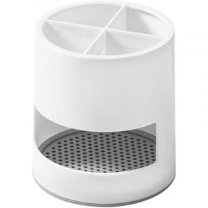 Sollbry Porte-Brosse &agrave; Dents avec 4 Compartiments, Support de Rangement pour brosses &agrave; Dents &eacute;lectrique Pot de Rangement Multifonctionnel pour