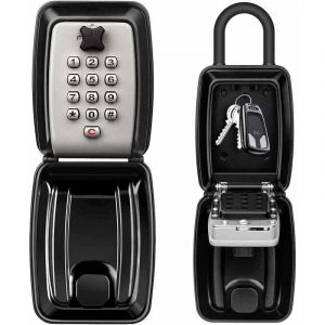 Armoire &agrave; cl&eacute;s, 12 Chiffres Coffre Clef Exterieur Int&eacute;rieur &eacute;tanche &agrave; l'eau et &agrave; la Rouille Boite &agrave; Cl&eacute; &agrave; Code Boitier Clefs Securise avec Crochet