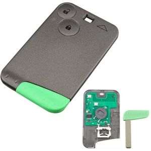 Coque de clé télécommande à 2 boutons pour Renault Laguna 2 Espace 4 Vel-satis 2001-2009, puce PCF7947/ID46 433 MHz, carte vierge avec électronique
