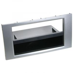 Support Autoradio compatible avec Ford 04-10 - Argent - Avec vide-poche
