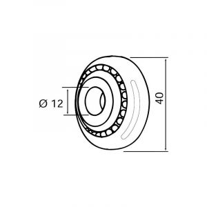 4024 - insert roulement &agrave; bille pour t&eacute;ton de l'axe D12 mm - Rademacher