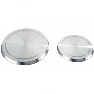 ZVD - Protection Cuisinière électrique, couvre plaque en acier, Lot de 4, Acier inox, ø16 et 20 cm, mat