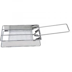 Grille-Pain Pliable en Acier Inoxydable - Grille à Pain Portable pour Camping, Randonnée et Extérieur - Support à Toast Compact et Léger