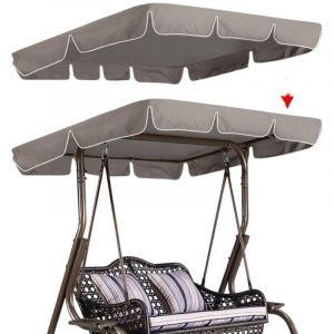 Toit de Rechange pour Balancelle de Jardin 2 Places, Universel Toile de Rechange pour Balancelle Jardin Exterieur, Imperméable Protection uv Housse