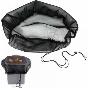 Filet pour Citerne de Pluie Filet de Protection pour Tonneau de Pluie R&eacute;glable Filet de Protection Anti-Moustique pour Ext&eacute;rieur Jardin Seaux Feuilles