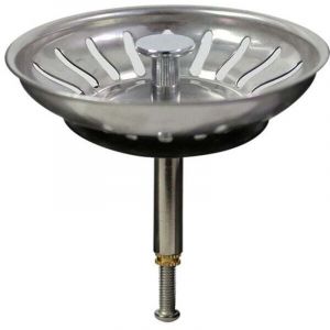 Bouchon Evier Cuisine Inox - Filtre Evier Cuisine Universel Bonde Evier avec Grille Evier Cuisine Antiblocage, Panier pour Evier Inox Vidange Rapide