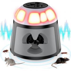 Lntyq - Ultrason Souris et Rats, Repulsif Souris Ultrasons 360° Anti Souris avec Lumière led Appareil Ultrason pour Nuisible Rongeurs Plug