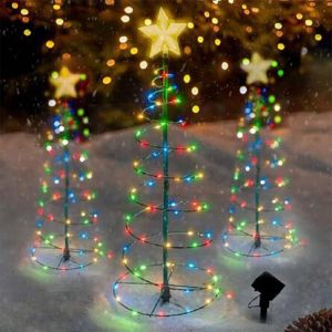 Decoration Noel Exterieur Solaire Sapin, Sapin De Noel Led En Metal Prime, Petit Sapin De Noel Artificiel Lumineux Led, Deco De Noel Jardin