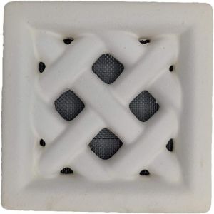 DMS - Grille d'a&eacute;ration Claustra terre cuite - 13x13 cm (Blanc)