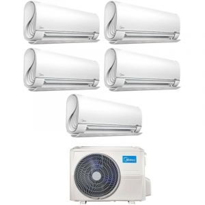 Penta Split rèversible Climatiseur BreezeleSS+ série 9+9+9+12 avec M5O-42FN8-Q R-32 Wi-Fi intégré 9000+9000+9000+12000 - Nouveau - Midea