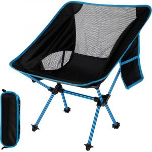 Chaise de Camping Pliante Portable, Chaise de Jardin Ultra-l&eacute;g&egrave;re - Charge maximale 150 kg - Parfait pour la Plage p&ecirc;che randonn&eacute;e Pique-Nique Voyage