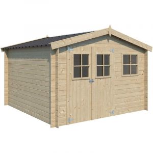 Abri de jardin en bois 7,35 m² Zurich 295 x 295 cm (non traité)