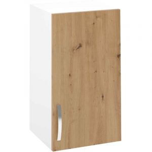 Meuble haut de cuisine avec 1 porte coloris Ch&ecirc;ne Albar - Hauteur 70 x Longueur 40 x profondeur 35 cm