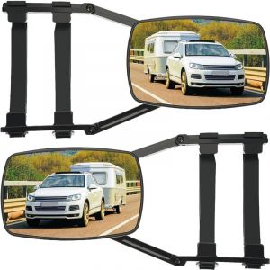 Ahlsen 2PCS Rétroviseur de remorque,Miroir de remorquage pour voiture,Rétroviseur à extension réglable pour voiture, camping-car, caravane, RV