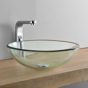 [neu.haus] - Lavabo de verre trempé rond [Ø42cm] Vasque voile