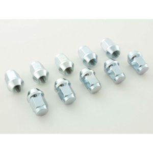 Fk Automotive - Jeu d'&eacute;crous de roue (10 pcs.) Longueur 35 mm, collier conique M14X1,5 argent -