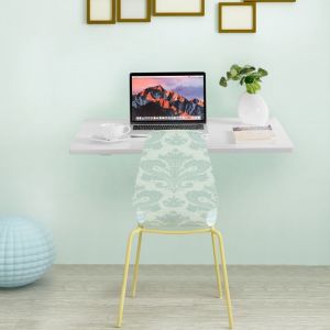 Table de cuisine murale rabattable en bois de pin Petite table de bureau murale pliante, 80x60x45cm, Blanc