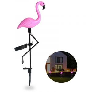 TD 1 x Lampe solaire jardin all&eacute;e ext&eacute;rieur 1,2 V 300 mAh AA flamant rose d&eacute;coration lanterne pelouse LED bonne &eacute;conomie d'&eacute;nergie