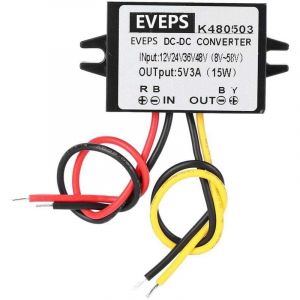 Convertisseur Abaisseur DC-DC 12V 24V 36V 48V vers 5V 3A Module d'Alimentation R&eacute;ducteur de Tension