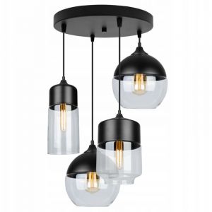 Lampadaire Suspendu, Plafonnier En Verre, Abat-Jour Led