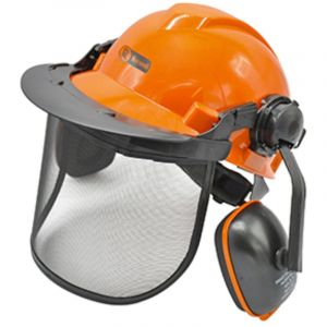 Casque Forestier Comprenant Un Casque (en397), Un Anti-bruit 23 Db (en352-3), Une Visi&egrave;re Grillag&eacute;e (en1731 s). Normes En352-3,