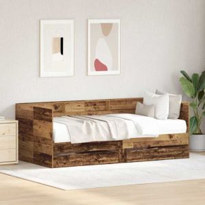 Lit de jour Bois ancien Bois d'ingénierie 100 x 200 cm Durable