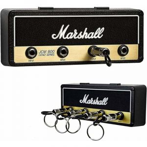 Marshall Porte Clef Mural Jack Rack 2.0 JCM800 Guitare Touche De Accroche Crochet Support pour Clé Maison De Fixation avec 4 porte-Clés Keyholder