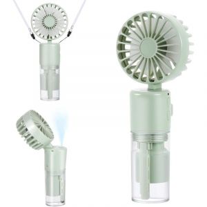 Mini Ventilateur Brumisateur Portatif, 4000mAh Ventilateur Main USB Rechargeable [5-21Heures de Travail], 4 Vitesses, Ventilateur de Poche Silencieux