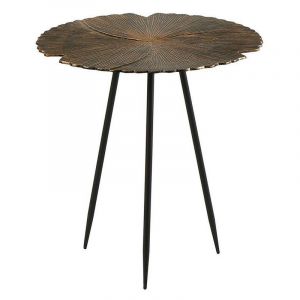 Athezza - Guéridon Nola fer doré 59x63cm