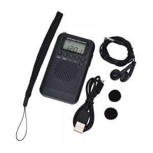 Serbia - Radio Portable Mini Radio de Poche avec Haut-Parleur fm/am Numérique Stéréo dsp Récepteur avec Réveil et Minuterie pour Maison et