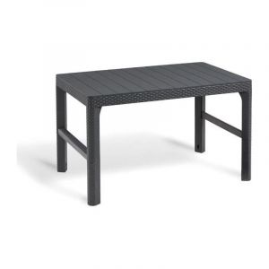 Salon de jardin avec table basse 2 en 1 - en résine Allibert by keter - 6 personnes - SanRemo - Gris graphite