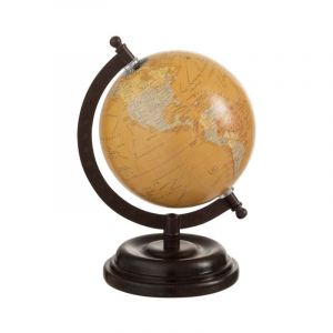Globe Terrestre sur Pied Bois 'Iconic' 22cm Naturel