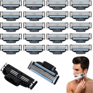 Recharges de lames de rasoir Mach 3, 20 Pi&egrave;ces Lames de Rasoir Mach 3, Hommes Lame De Rasoir Mach 3, Mach 3 Recharges de Lames de Rasoir, Compatibles