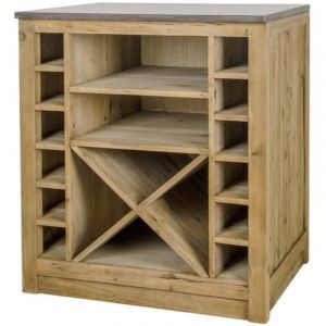 Meuble bas de cuisine range-bouteilles Champ&ecirc;tre