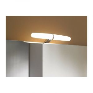 Applique murale LED 6W IP44 &ndash; Finition chrom&eacute;e &ndash; &Eacute;clairage 4000K pour salle de bain &ndash; Installation sur bois ou miroir &ndash; Creazur