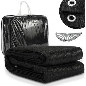 TolleTour Tapis de tente respirant 300x400CM, tapis de sol camping ext&eacute;rieur pour auvent et caravane Noir