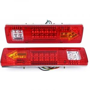 Choyclit - clairage et réflecteurs pour remorque,kit Feux Remorque Led, Lot de 2 feux arrière 19 led pour voiture, camion, remorque, van - Étanche 12
