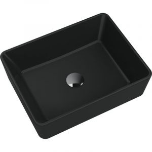 Vasque à Poser Carrée En Granit Noir Merano - Granitan