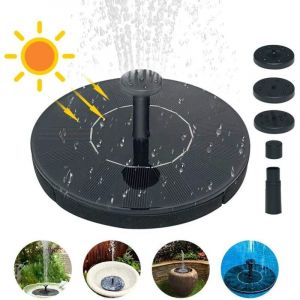 Fontaine flottante solaire, pompe à eau solaire 1,5 w pour pompe à fontaine bain d'oiseau petit bassin aquarium... - RWJardin / bassins d'ornement /