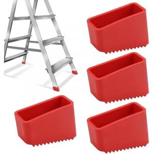 4 Pi&egrave;ces Couvre-Pieds D'&Eacute;chelle en Caoutchouc, Embout Escabeau 50x20mm, Pied Escabeau, Pieds D'&eacute;chelle de Rechange en Caoutchouc Universels pour les