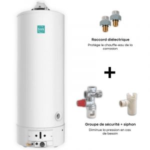 Styx - Pack accumulateur gaz chemin&eacute;e 195 l + raccord di&eacute;lectrique + groupe s&eacute;curit&eacute; + siphon